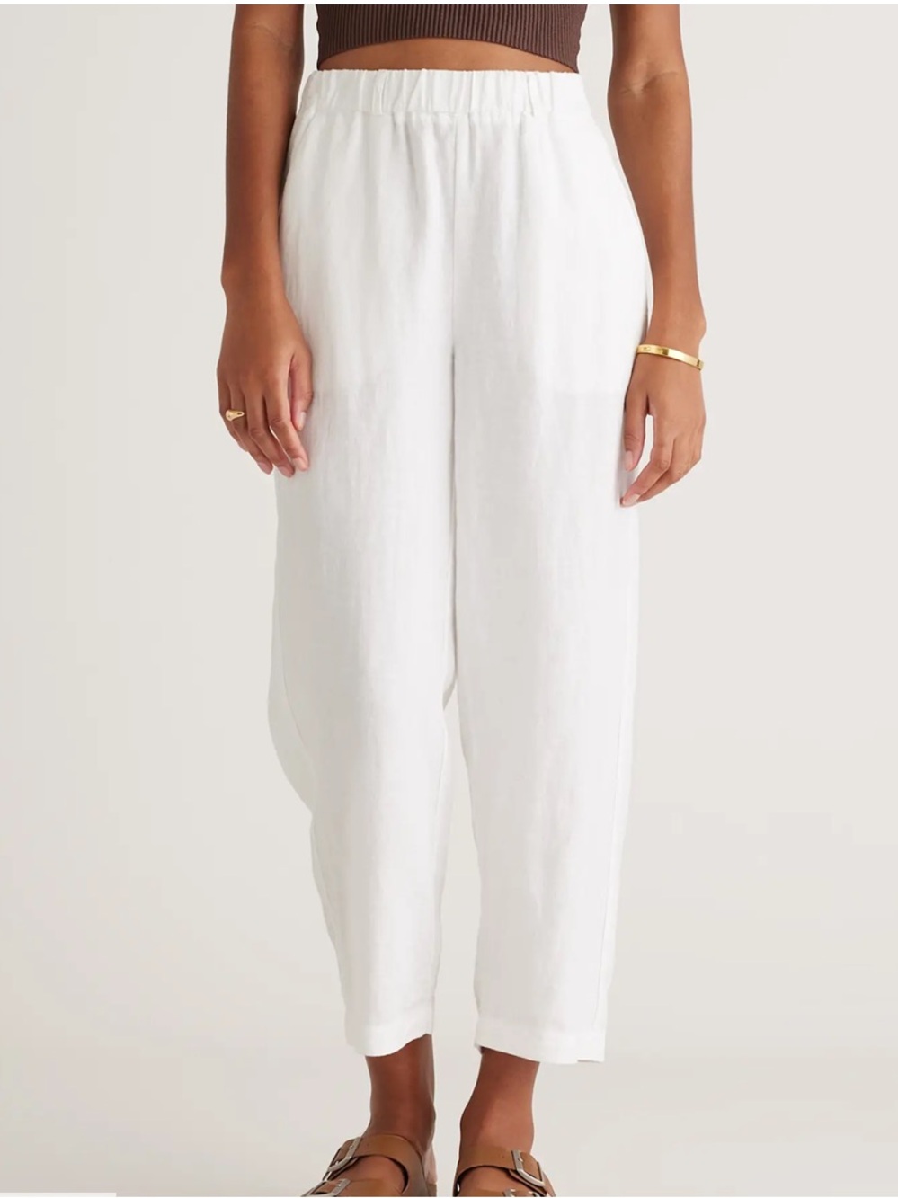 Quince NEW 100% European Linen Pants white size XS
